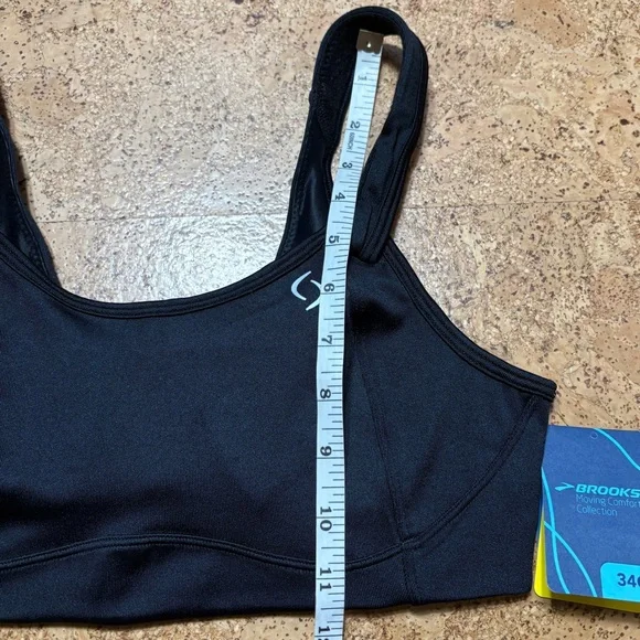 Brooks Moving Comfort Fiona Sports Bra NWT In Black Sz 34C - Picture 11 of 13